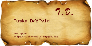 Tuska Dávid névjegykártya